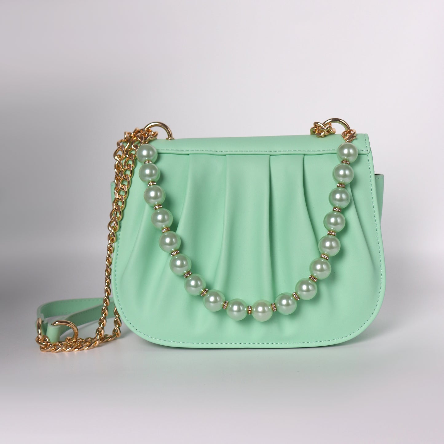 Katty Yellow Leather Shoulder Bag