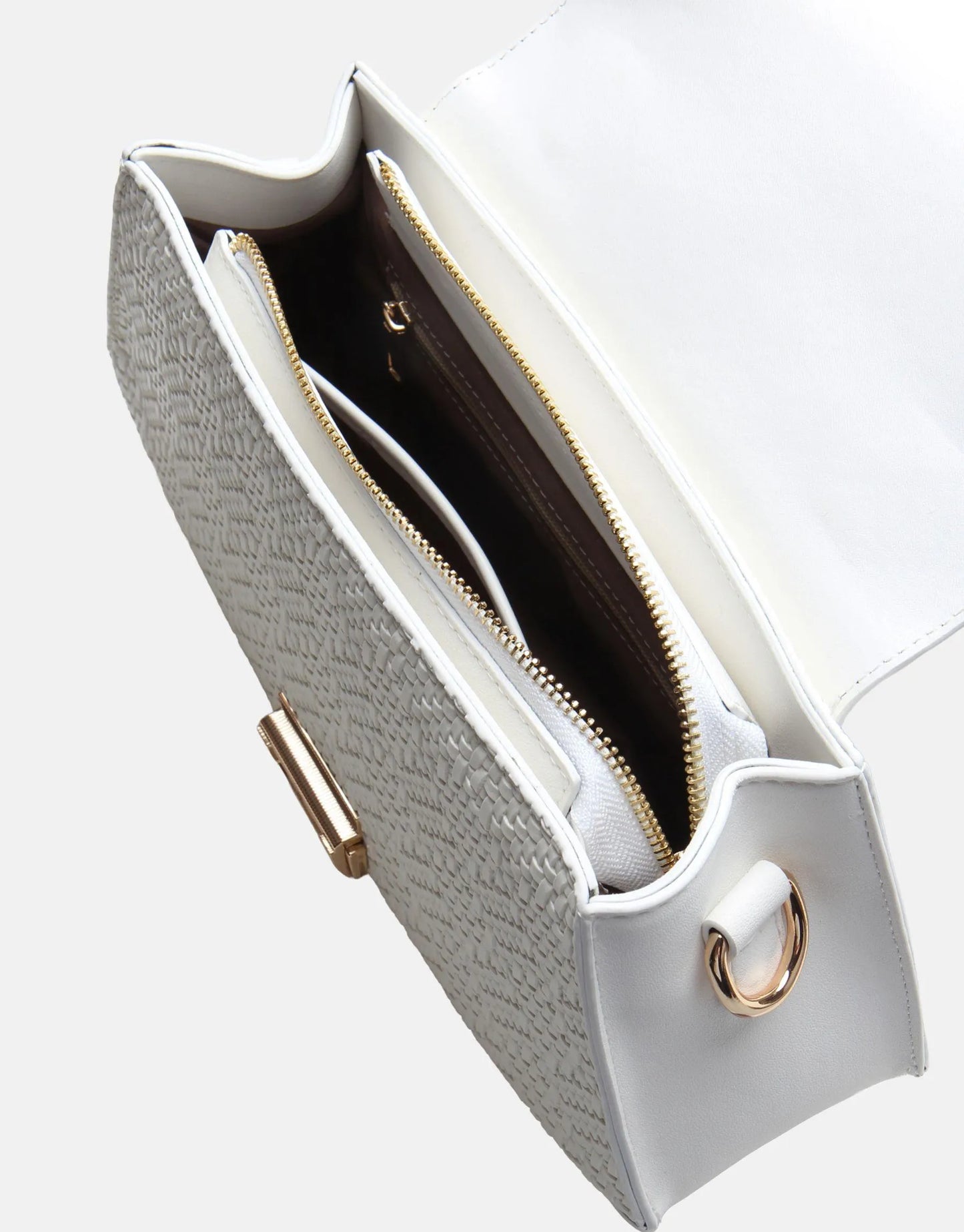 Flora- White Leather Handbag