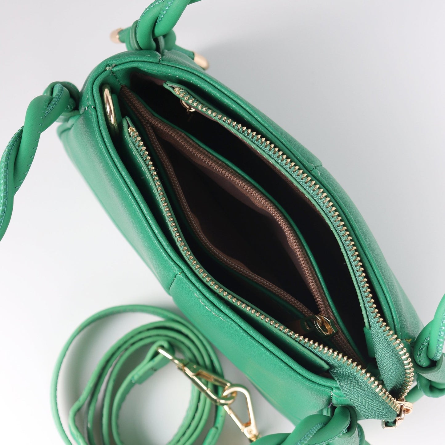 Luxury Green Crossbody Bag for Women | Leather Minimalist Crossbody Bag - Anharo