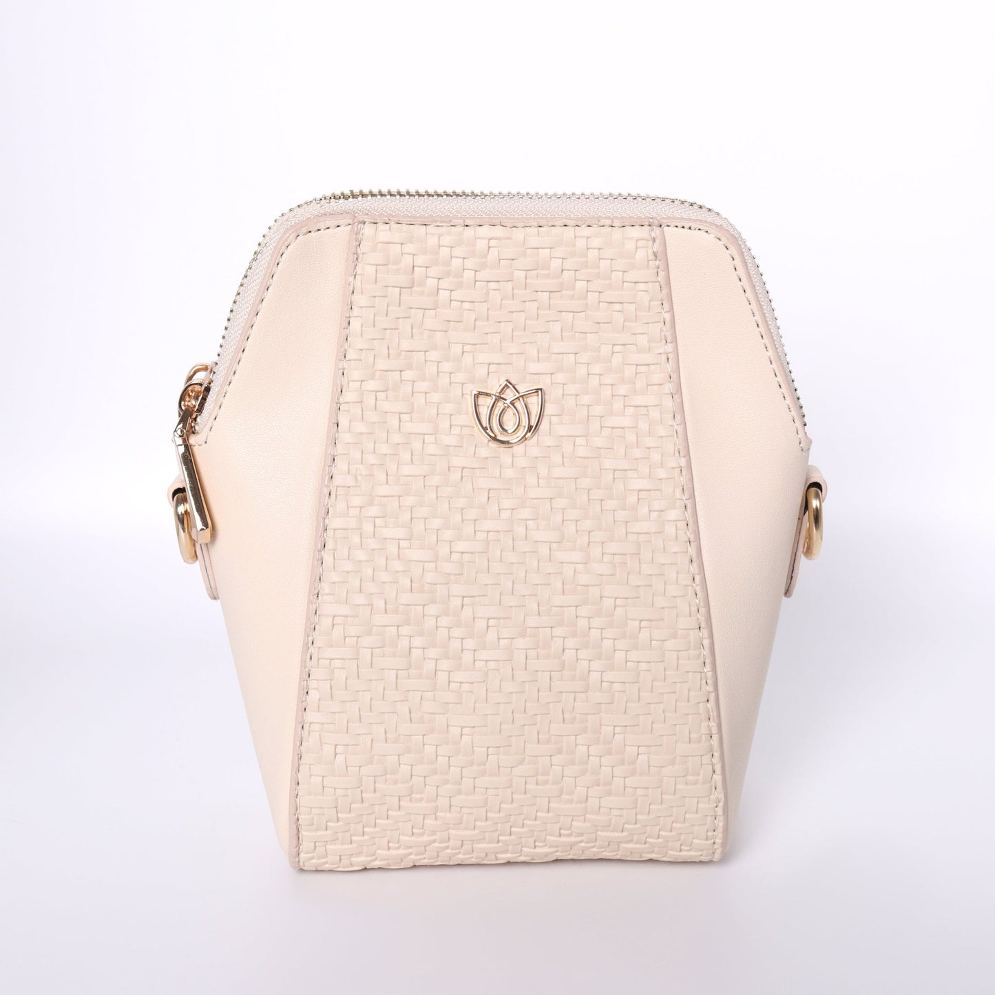 Minimalist Beige Crossbody Bag for Women - Anharo