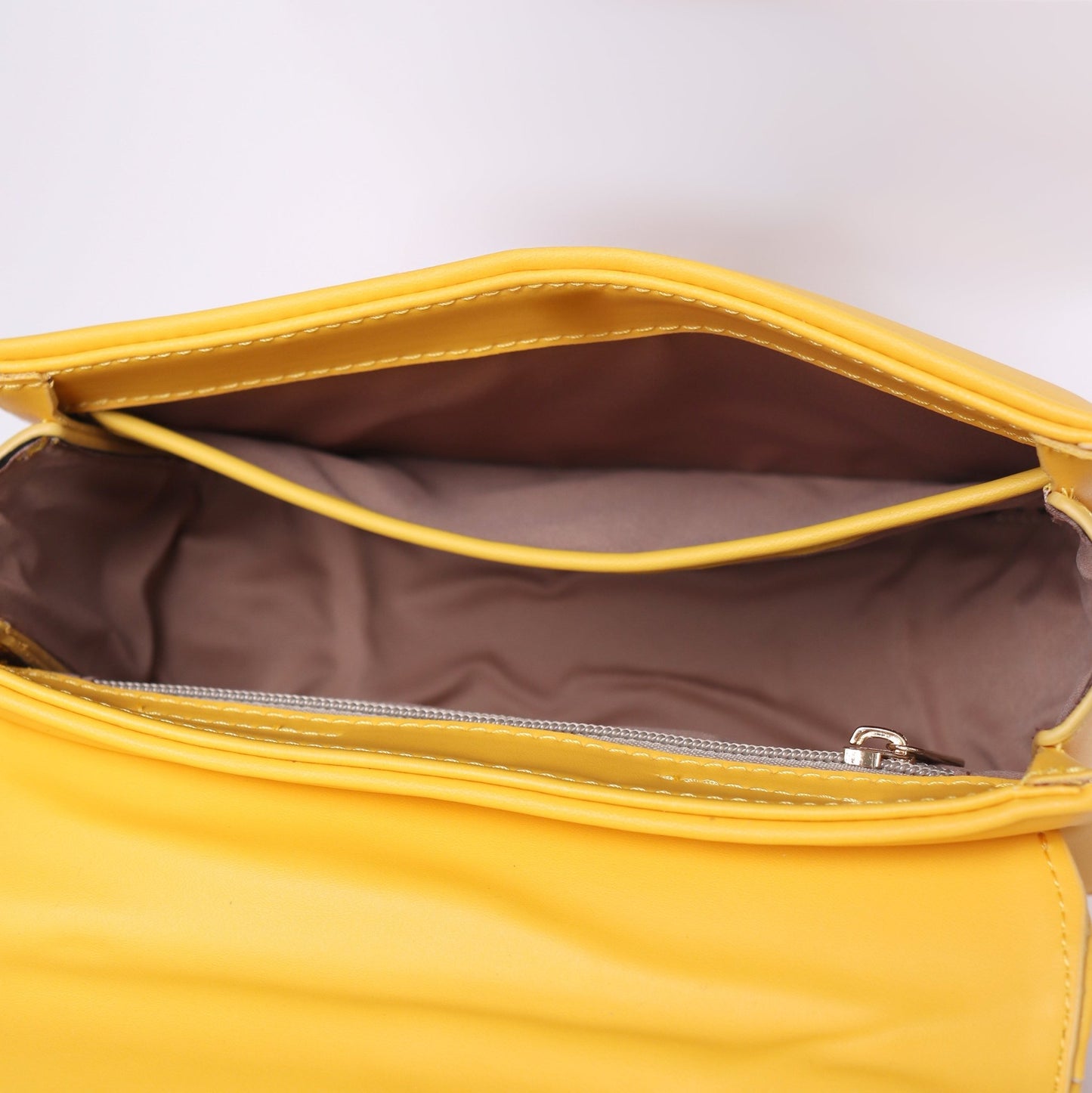 Yellow Shoulder Bag for Women with Chain Shoulder Strap - Anharo