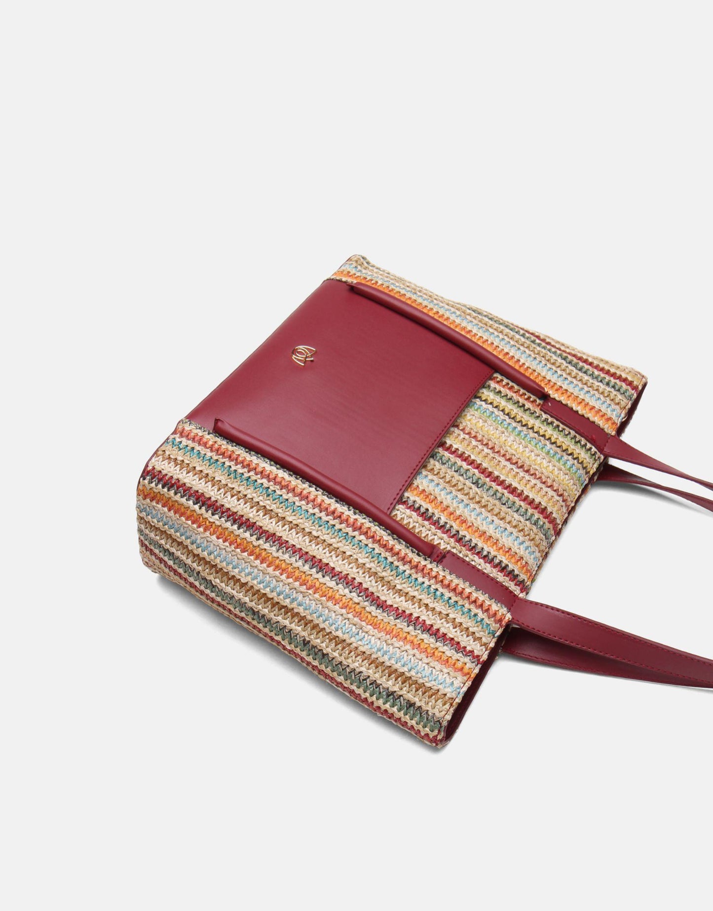 Liora Handwoven Tote  Burgundy