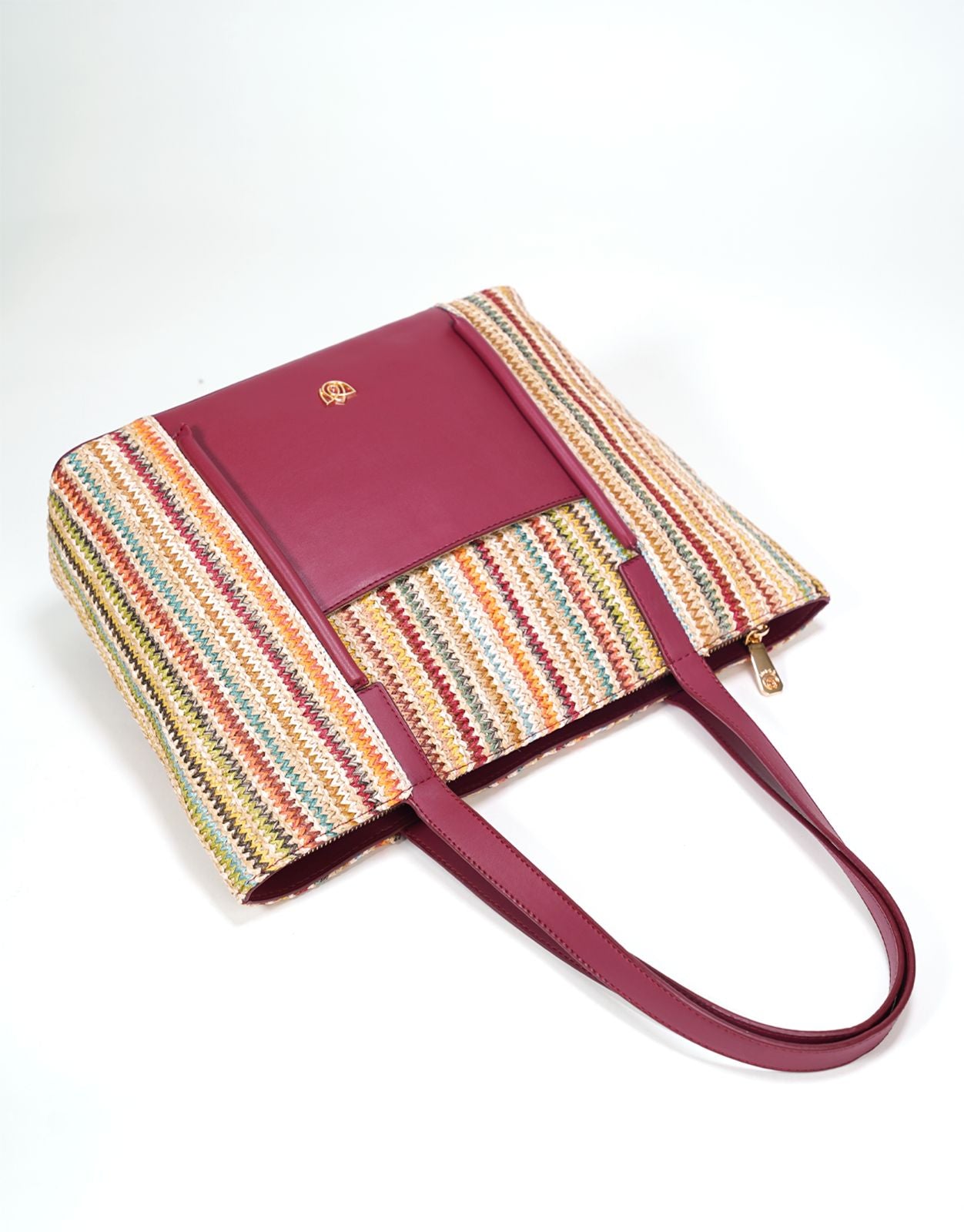 Anharo Handwoven 2025 Summer Tote - Burgundy