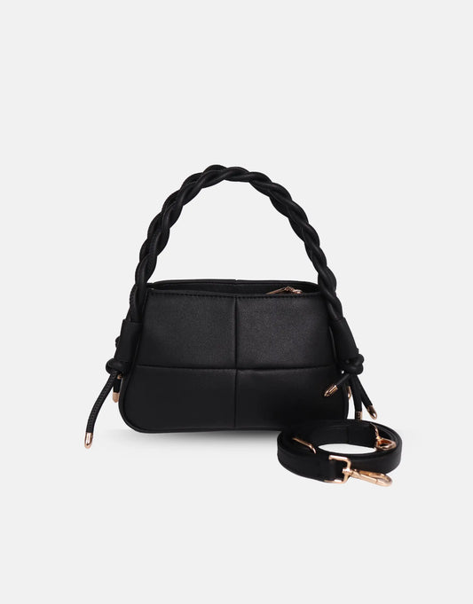 Iris Black Crossbody Bag for Women | Leather Handbag