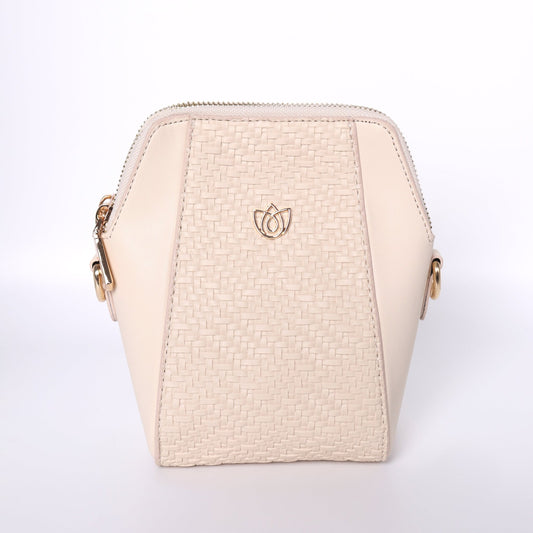 Minimalist Beige Crossbody Bag for Women - Anharo