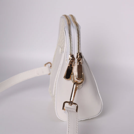 Minimalist White Crossbody Bag for Women - Anharo
