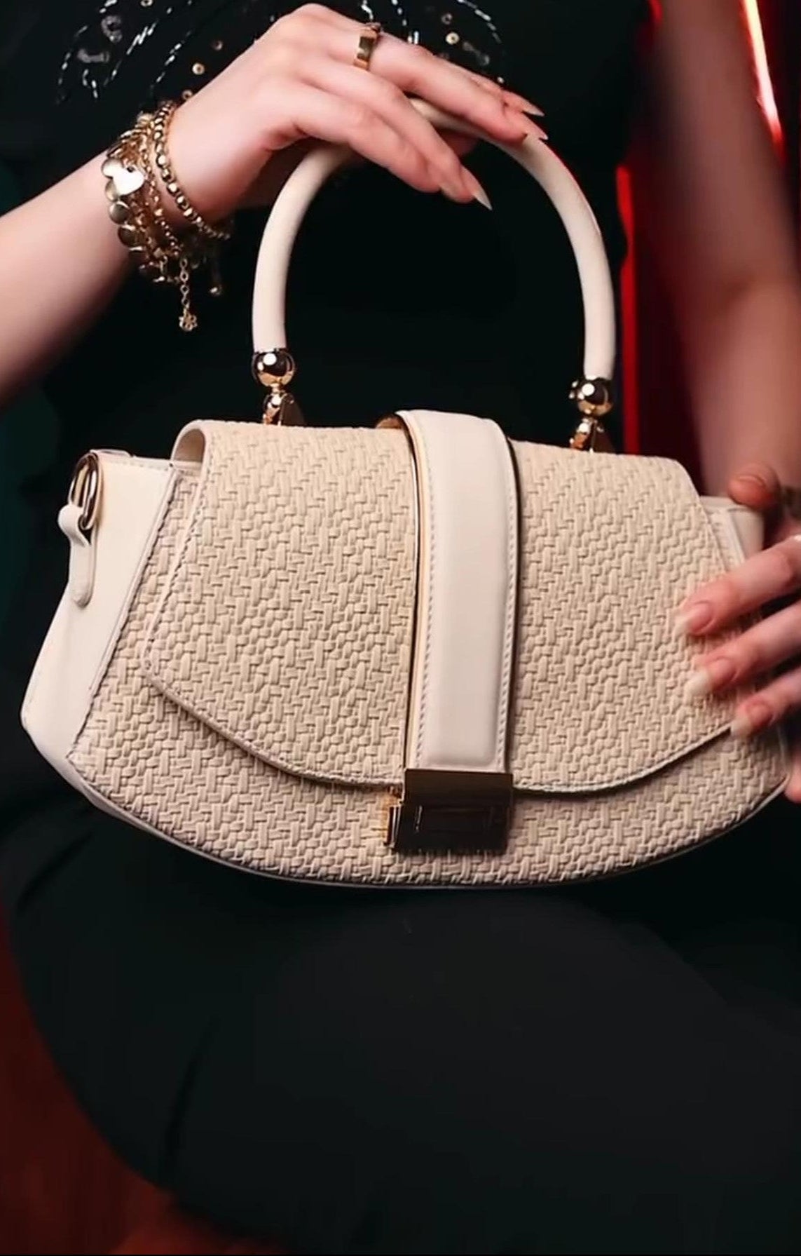 Flora-Leather Handbag